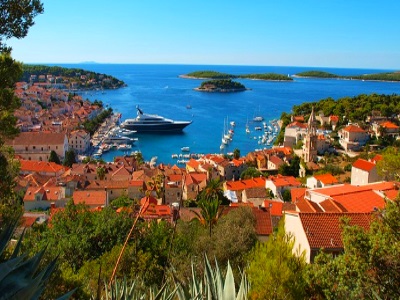 Bay with town in Croatia