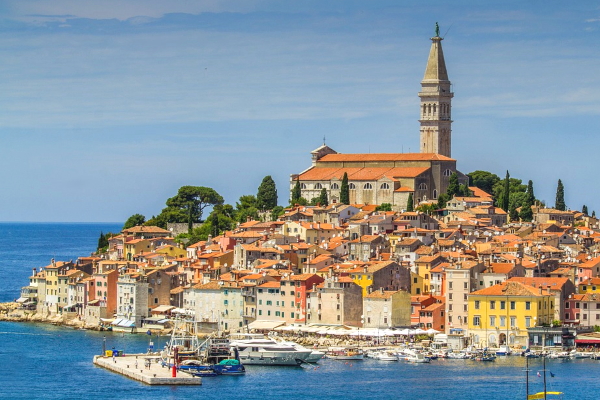 View of the town of Rovinj in Istria