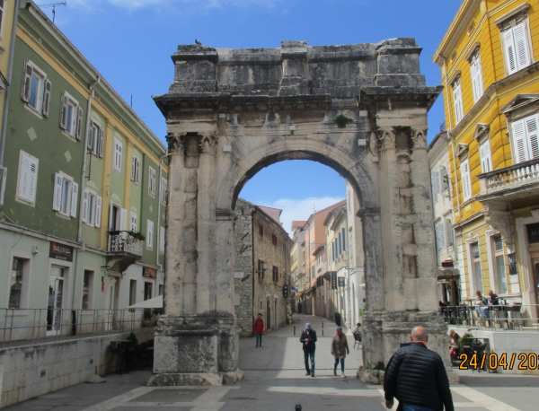 The Sergian Arch in Pula in Croatia
